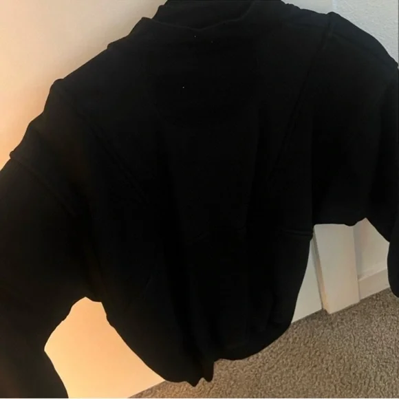 Joah Brown Half Zip Black Pullover - Picture 3 of 5